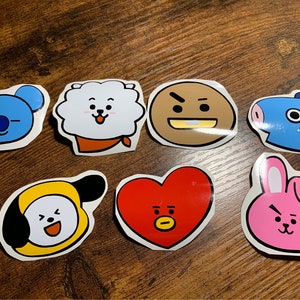 BT21 inspired Decal Stickers | BTS| Koya RJ Shooky Mang Chimmy Tata Cooky