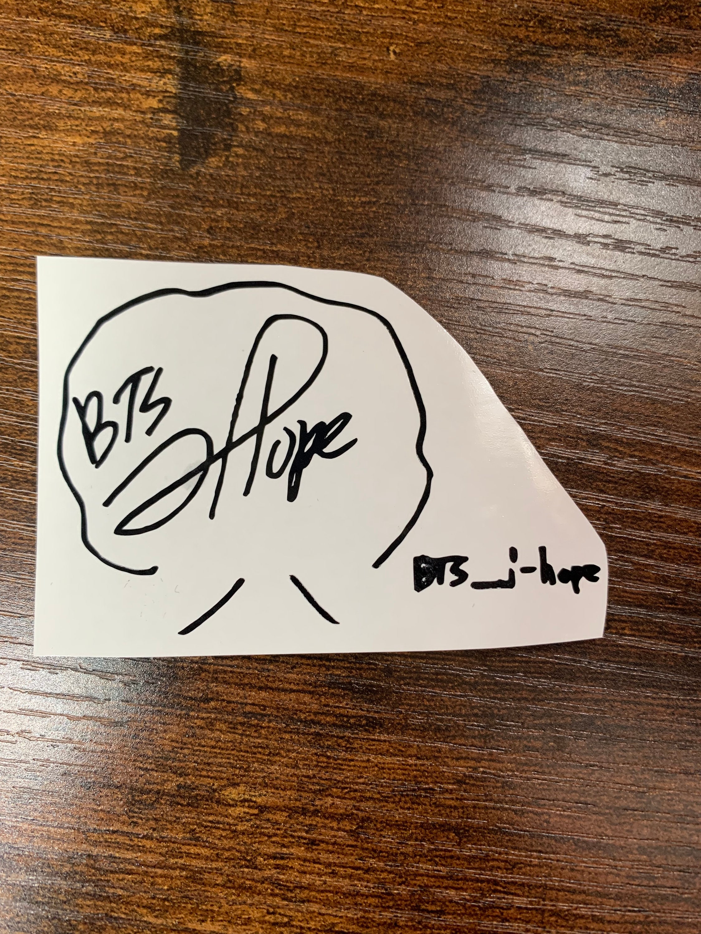 BTS Autograph Inspired Decal Sticker|rm Jin Suga J Hope Jimin V