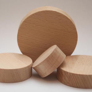 Rund Scheibe Holzscheibe Fichte/Buche/Eiche/Bambusleimholz 18mm Scheiben Wählbar