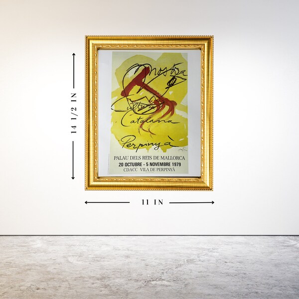 Impression d'affiche d'Antoni Tapies, Palau dels Reis de Mallorca, affiche d'exposition, art abstrait, minimalisme, art espagnol, art conceptuel