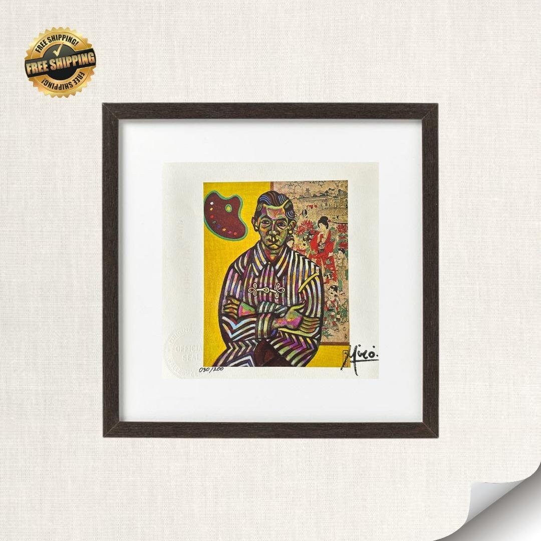 Joan Miro Print portrait of E. C. Ricart, 1917, Color Plated Book Print ...