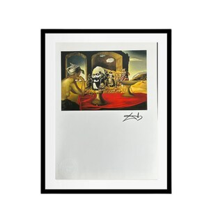 Salvador Dali Print, Slave Market with the Apparition - Signed Offset Lithograph, Surrealism, Vintage Art, Limited Edition