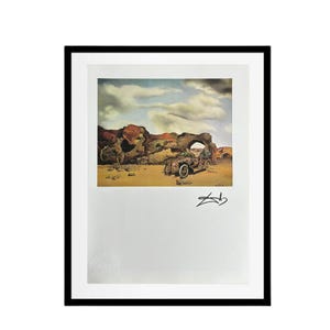 Salvador Dali Print, Paranoic Critical Solitude, 1935 - Signed Offset Lithograph, Surrealism, Vintage Art, Limited Edition