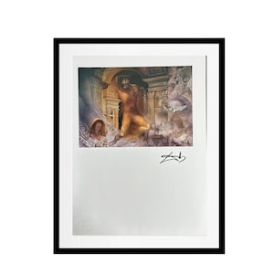 Salvador Dali Print, The Oecumenical Council, 1960 - Signed Offset Lithograph, Surrealism, Vintage Art, Limited Edition