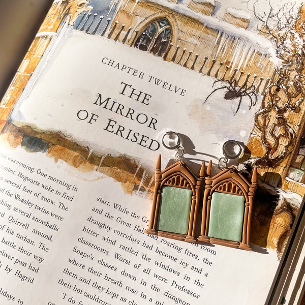 Mirror Of Desire Inspired Clay Earrings | Magic School | Fantasy | Witchy | Magic Mirror | Book Lover | Polymer Clay Earrings