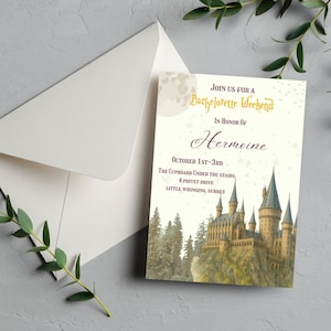 BUNDLE Wizard Themed Bachelorette Itinerary Games and Template Bundle, Editable Magical Game Theme, Bachelorette Party Canva, Printable