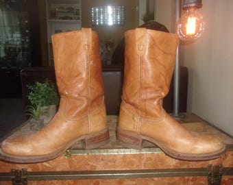 Vintage Men's Campus Boots Harness Motorcycle Boots Biker Boots