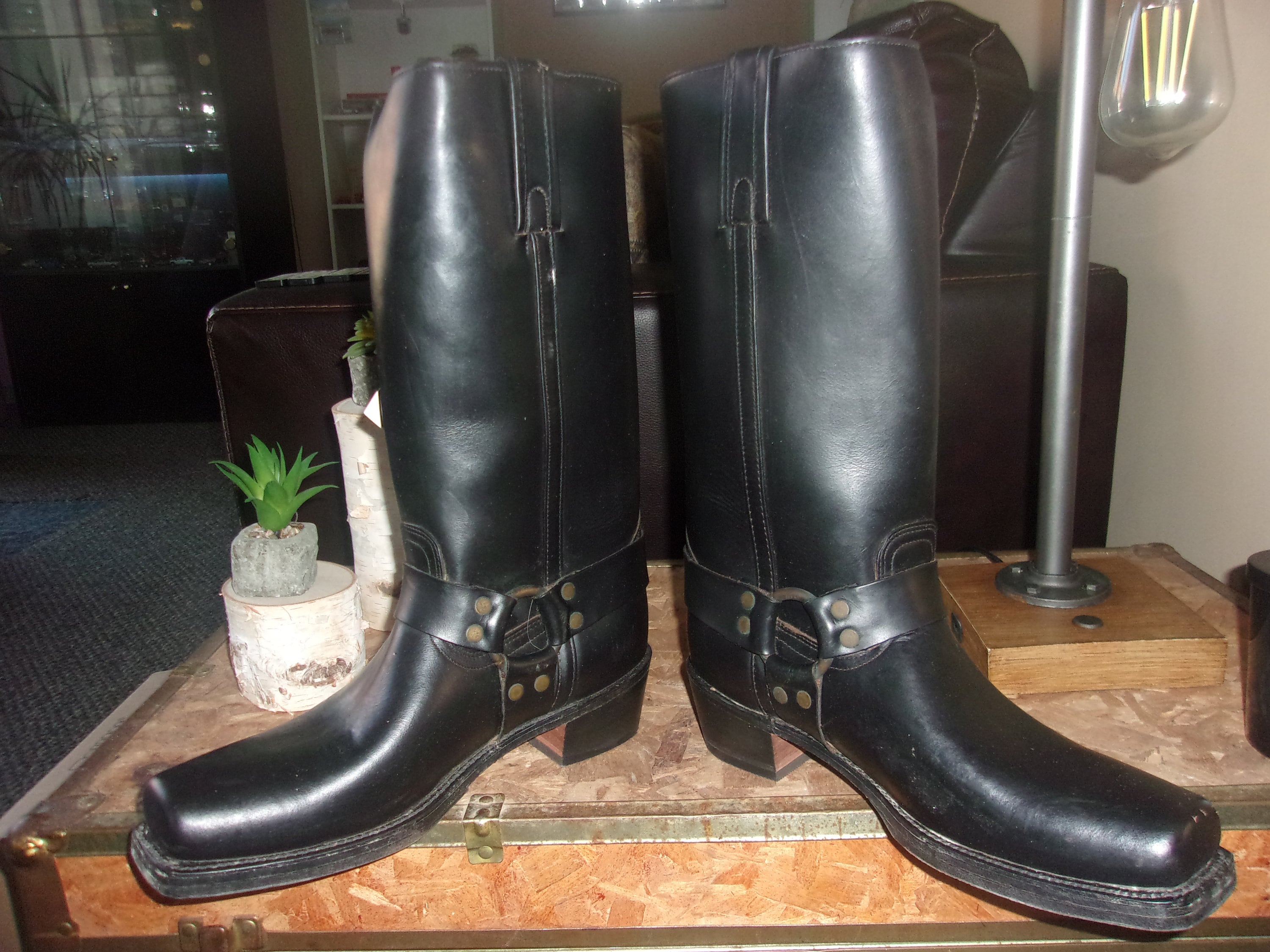 Frye black harness boots online