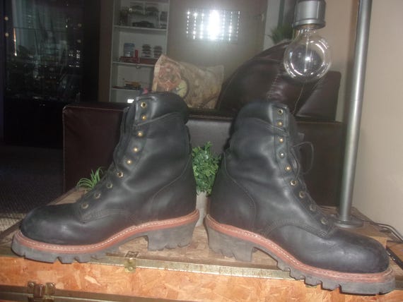 Chippewa, Vintage Chippewa Super Logger Boots Steal Toe Size 10