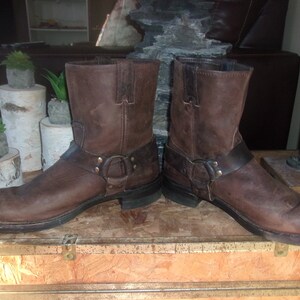 Men's Vintage FRYE HARNESS Boots Motorcycle Boots Biker