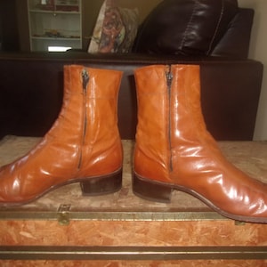 Men's Vintage Florsheim 70's Boots Dress Boots Motorcycle Boots Bike Casual Boots image 1