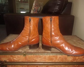 Men's Vintage Florsheim 70's Boots Dress Boots Motorcycle Boots Bike Casual Boots