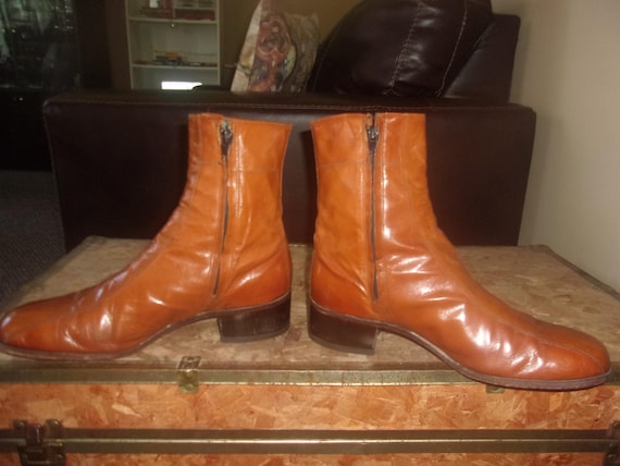Men's Vintage Florsheim 70's Boots Dress Boots Motorcycle Boots Bike Casual Boots