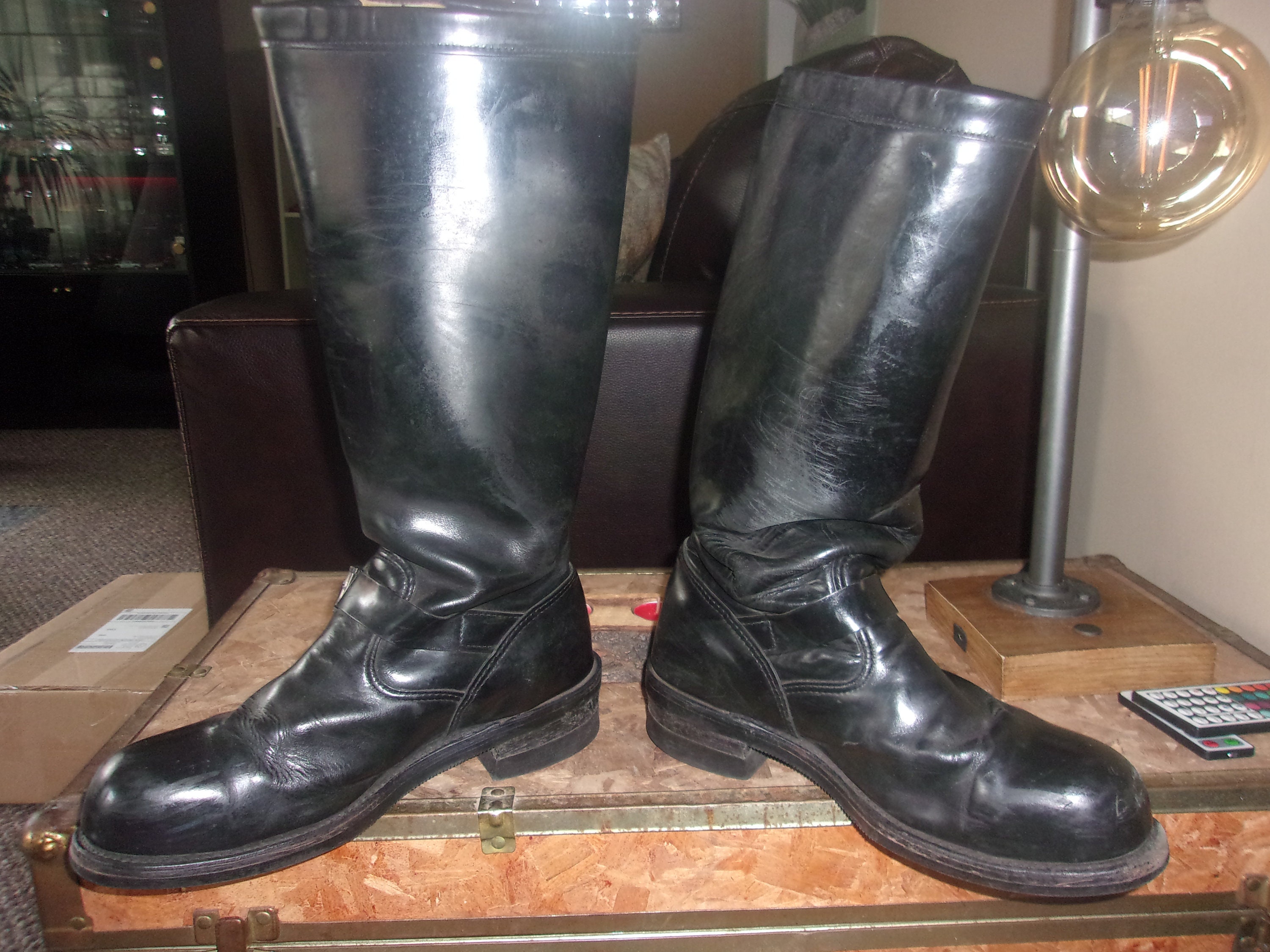COP WORN Chippewa Motorcycle Boots USA Made Biker Boots Engineer Boots Patrol Boots Police Boots 71418 Etsy