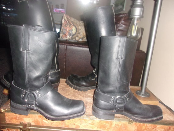 Men's Frye Harness Boots Motorcycle Boots RARE 12 - image 3
