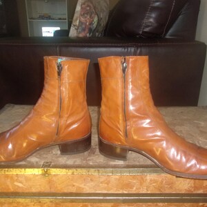 Men's Vintage Florsheim 70's Boots Dress Boots Motorcycle Boots Bike Casual Boots image 2