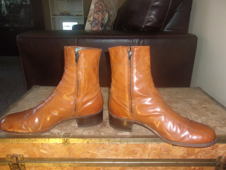 Men's Vintage Florsheim 70's Boots Dress Boots Motorcycle Boots Bike Casual Boots image 2