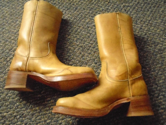 Vintage Frye BLACK LABEL Campus Boots Harness Mot… - image 6