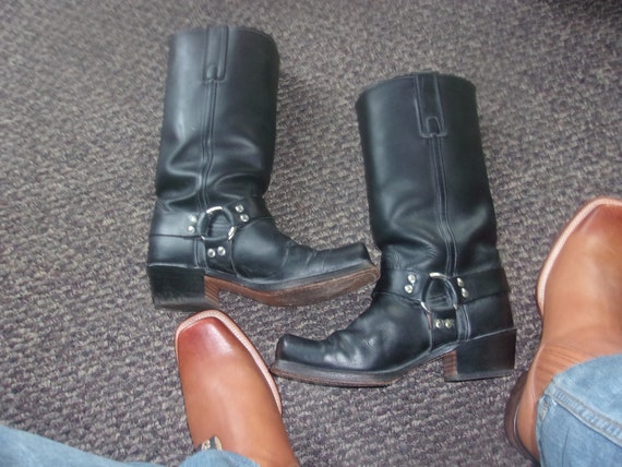 Vintage Frye Harness Boots RARE Tall LEATHER Line… - image 4