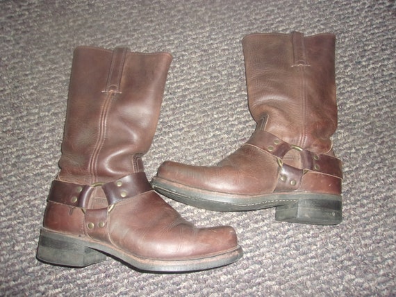 Men's Frye Harness Boots Motorcycle Boots Grunge … - image 4