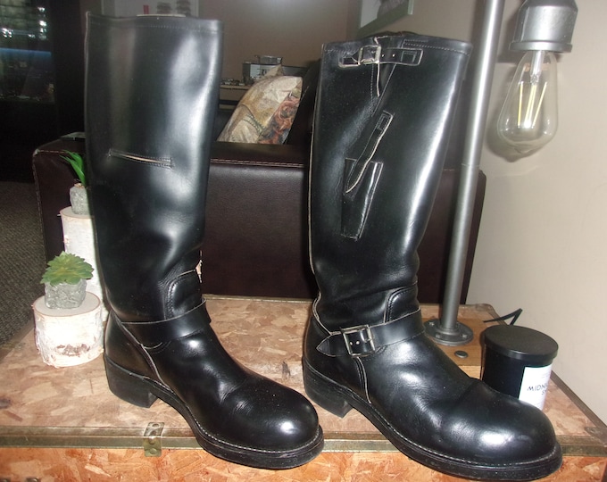 Vintage NASTY FEET Motorcycle Boots USA Made Biker Boots Engineer Boots