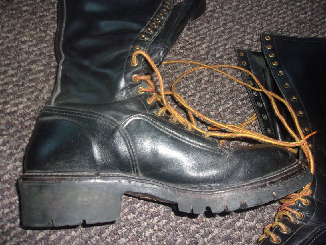 Vintage Red Wing Super Logger Boots Linemans Boots Biker Boots - Etsy