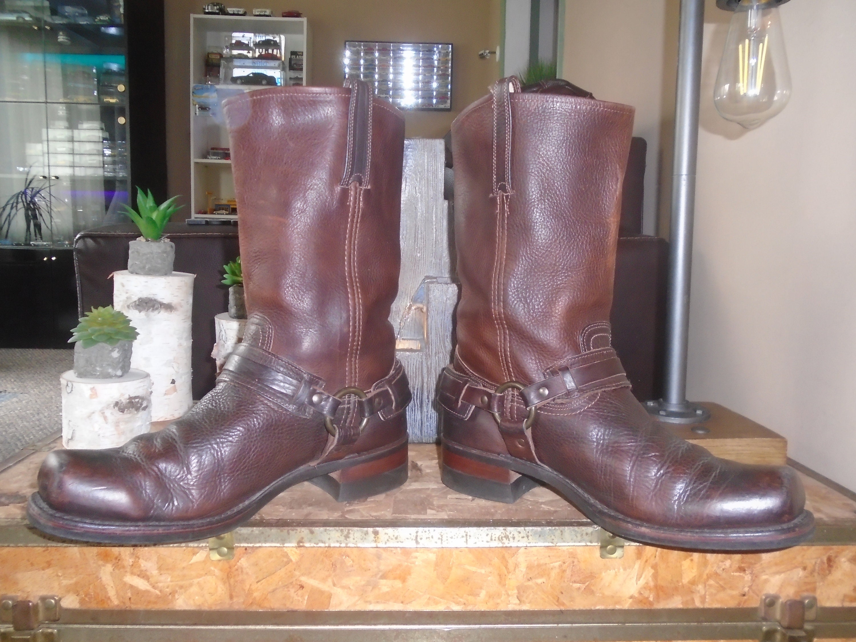 Men's Frye Harness Boots Motorcycle Boots Grunge Biker Boots Engineer Boots