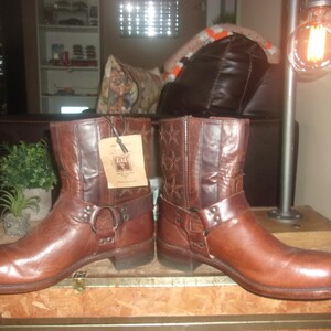 Frye 150th Anniversary Limited Edition Leather Cap Toe Boots Mens 9.5 Distressed FRYE 150th Anniversary Limited Edition Logan Cap Toe Lace Up  main image 3