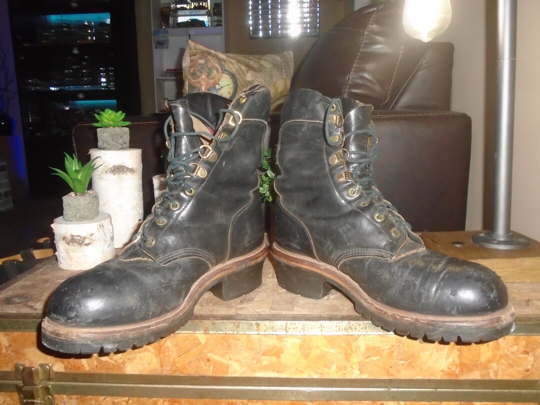 Vintage Chippewa Super Logger Boots Steal Toe Work Boots  display picture 1