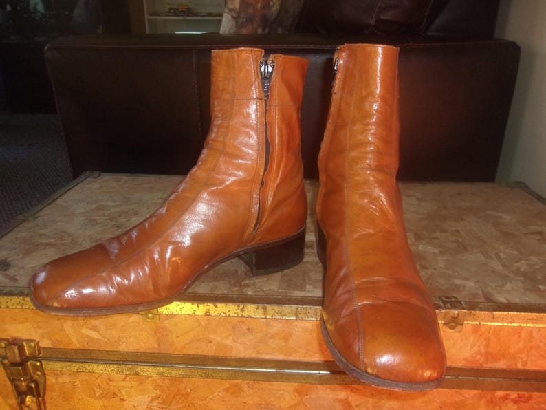 Men's Vintage Florsheim 70's Boots Dress Boots Motorcycle Boots Bike Casual Boots image 6