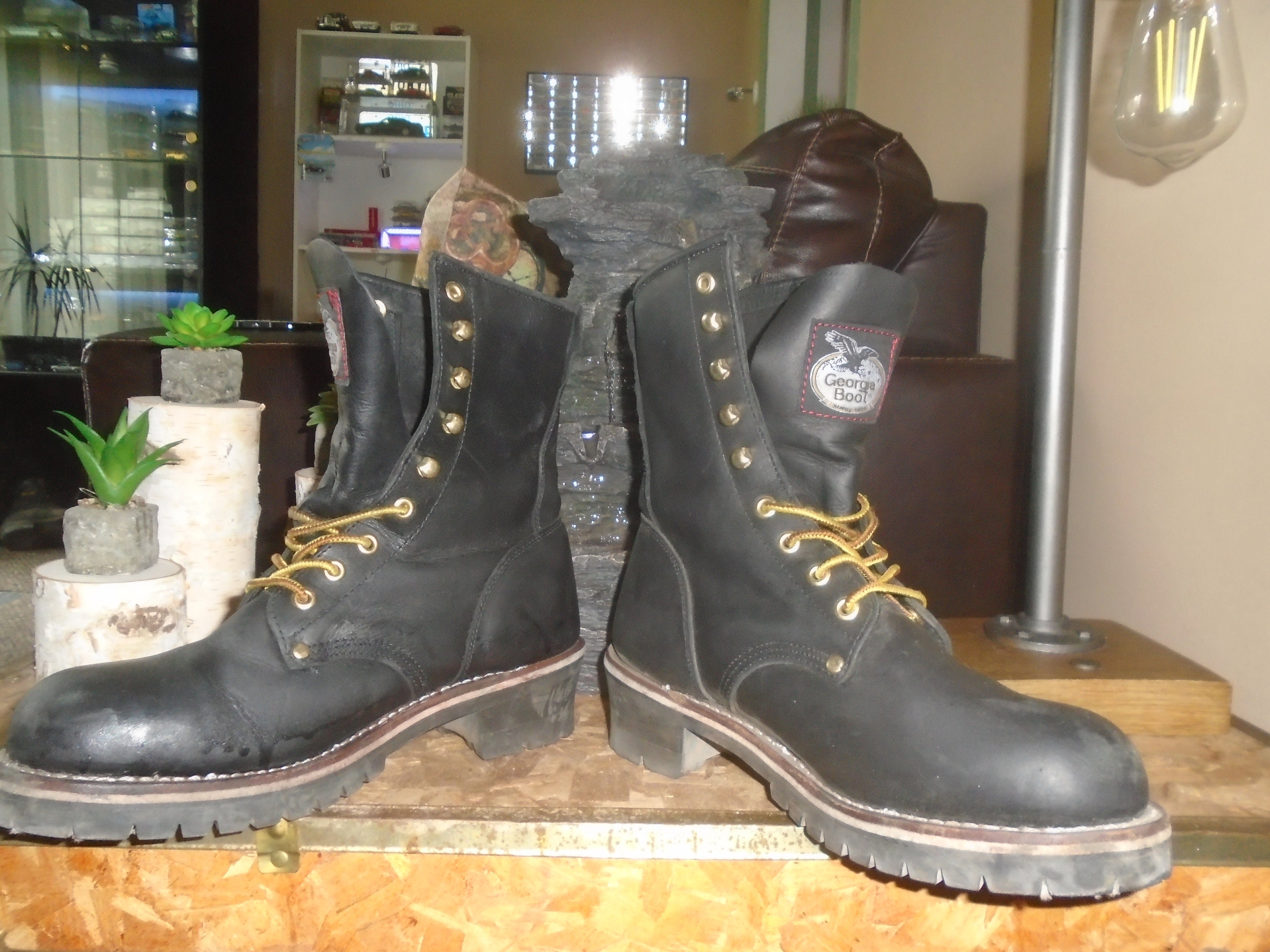 Vintage Logger Boots Steal Toe Work 