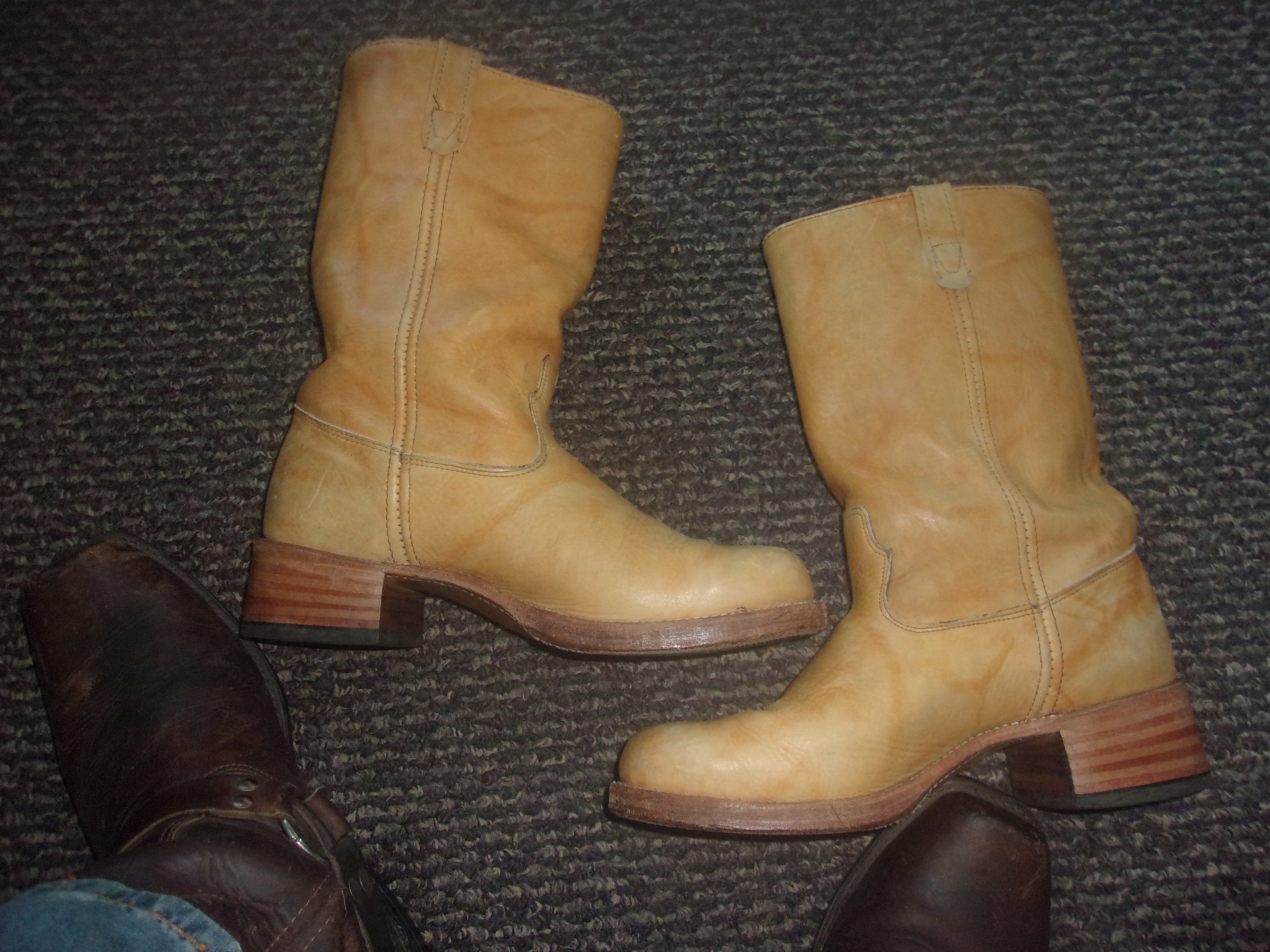 Vintage Men's Campus Boots Harness Motorcycle Boots Biker Boots