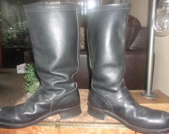 70〜80s Chippewa Pecos Boots Made in USA Size 12D Vintage 70s 80s Chippewa Engineer Steel Toed Work