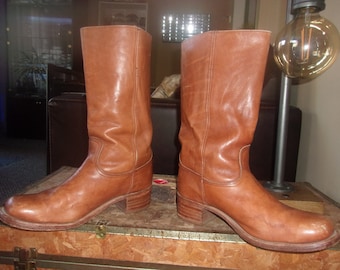 Vintage Frye BLACK LABEL Campus Boots Harness Motorcycle Boots Biker Boots