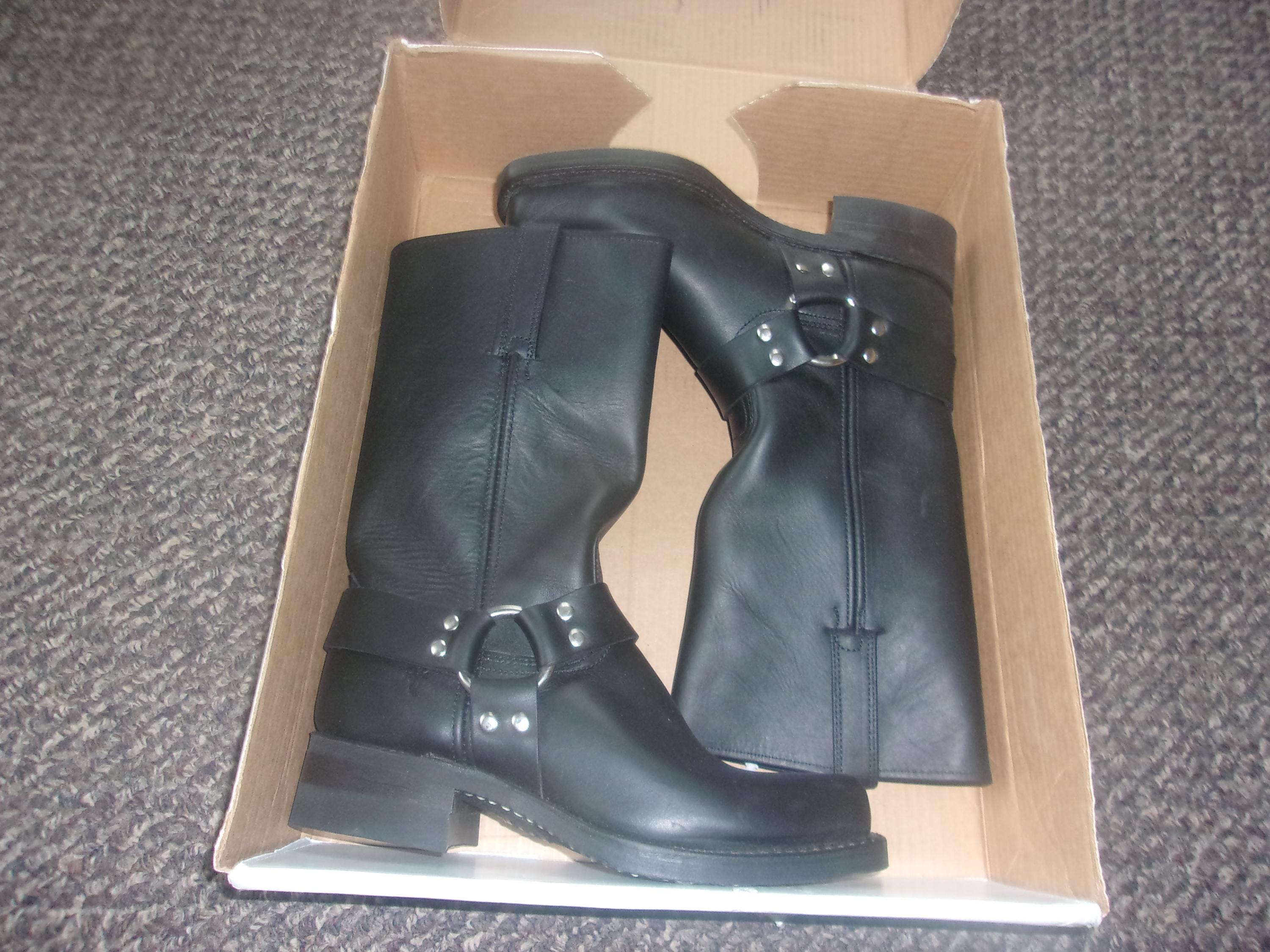 Frye Harness Boots Men 9.5R Black Leather Engineer Motorcycle Biker 9.5 Engineer Boots - Etsy main image 2