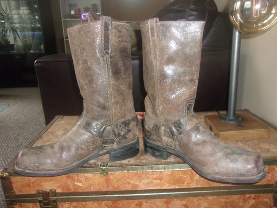 Men's Vintage FRYE HARNESS Boots Motorcycle Boots… - image 1