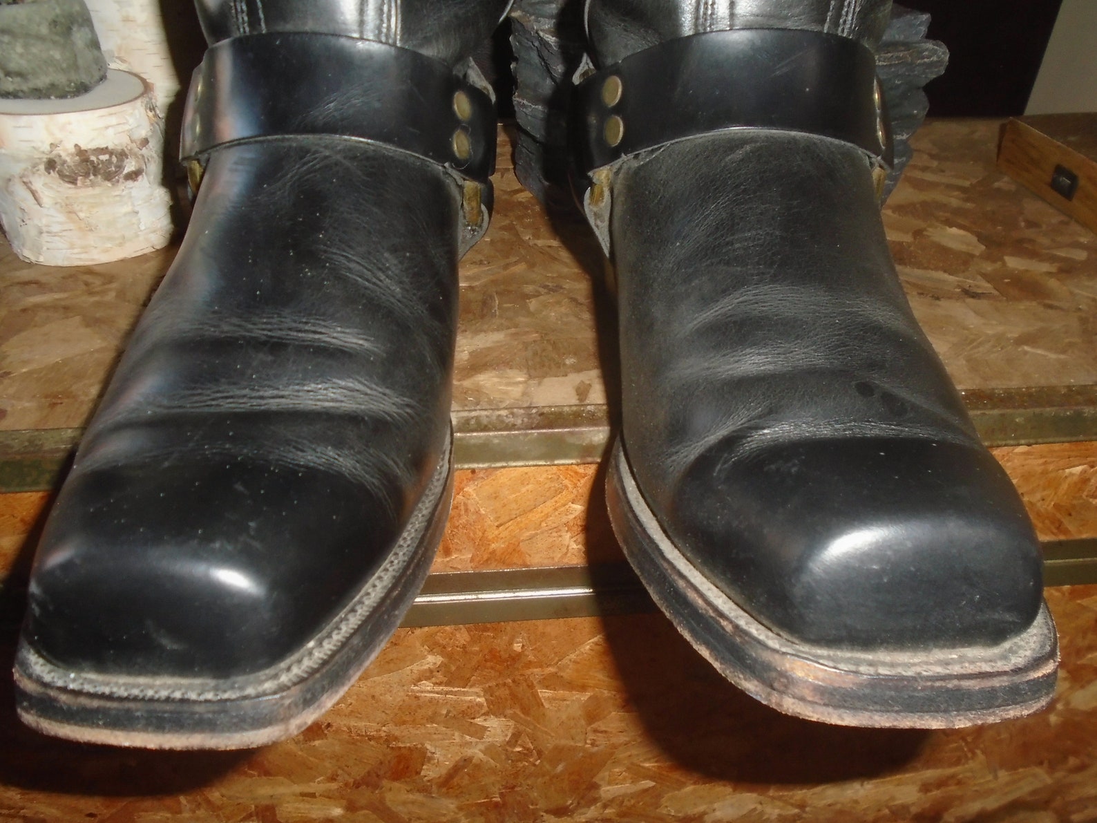 RARE Vintage Frye Harness Boots LEATHER SOLES and Heels - Etsy