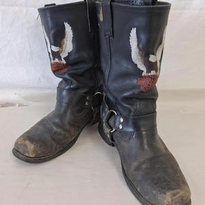 Vintage TRASHED USA Harley Davidson Men display picture 1