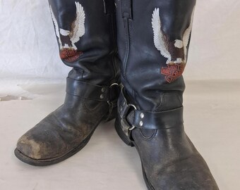 Vintage TRASHED USA Harley Davidson Men display picture 1