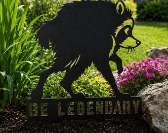 Jimothy the Raccoon Metal Garden Stake – Funny Outdoor Yard Art