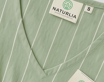 Custom Sewing Labels – 500+ Folded Cotton Tags with Logo or Name for Clothing, Quilts, Home Textiles & Boutique Branding