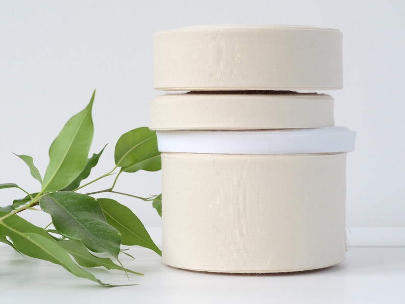 Cotton Ribbon for Labels & Print - 10 Yards (9 M) Unprinted Flat Soft ...