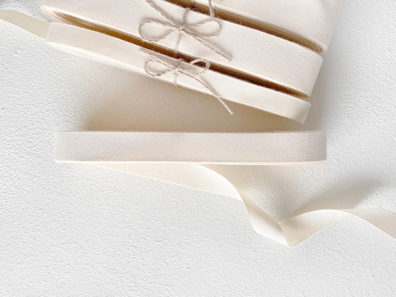 Cotton Ribbon for Labels & Print - 10 Yards (9 M) Unprinted Flat Soft ...