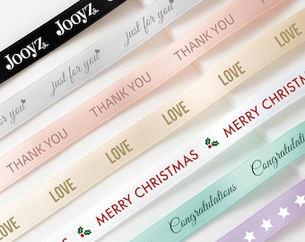 Personalized Satin Ribbon – 100 Yards Custom Printed with Name, Business Logo or Text | Double Face Satin – Wedding & Baby Favors, Gift Wrap