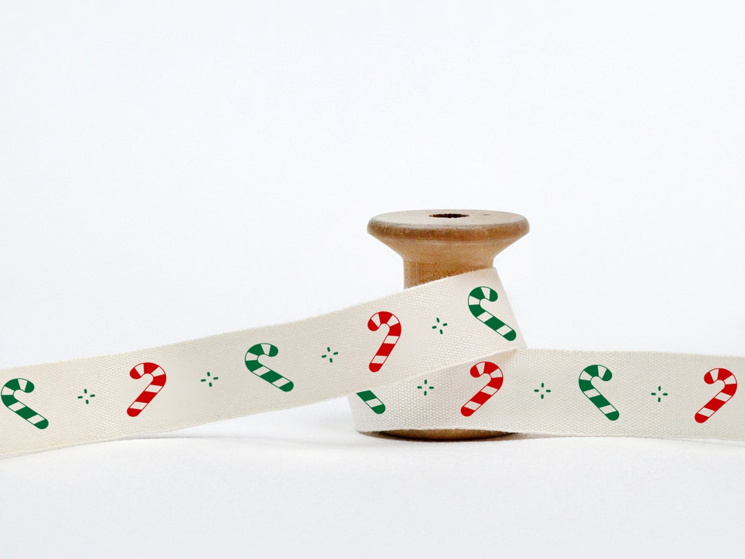 Red & Green Candy Cane Ribbon - 5/8” (15 Mm), 10 Yards (9 M) Christmas ...