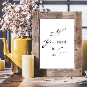 Love Printable Home Decor Inspirational Art Poster Print Love Quote Drawing Sign Decor Canvas Art Gift Printable Wall Art Love Sign Decor