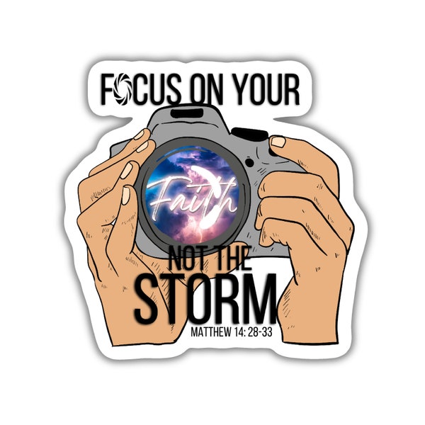 Focus on your Faith Sticker, Religious Sticker, God Stickers, Bible Verse Sticker, Scripture Sticker, Bible Journaling, Christian Stickers