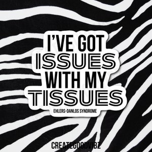Autocollant Eds, autocollant Ehlers Danlos, sensibilisation à Ehlers Danlos, syndrome d'Ehler Danlos, autocollant découpé, syndrome d'Ehlers-Danlos maladie rare Eds