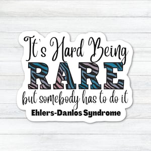 Autocollant Eds, autocollant Ehlers Danlos, sensibilisation à Ehlers Danlos, syndrome d'Ehler Danlos, autocollant découpé, syndrome d'Ehlers-Danlos maladie rare Eds