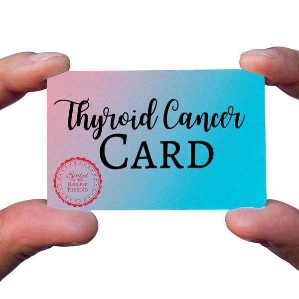 Thyroid Cancer Official Membership ID Card for Wallet, Survivor Gift, I am Strong, Warrior, Awareness Ribbon, Support, Care Package, Sucks